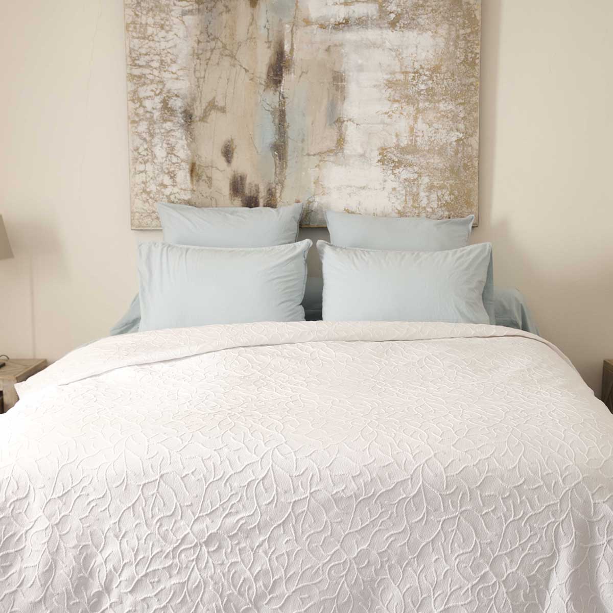 Dessus de lit CHARENTE Blanc