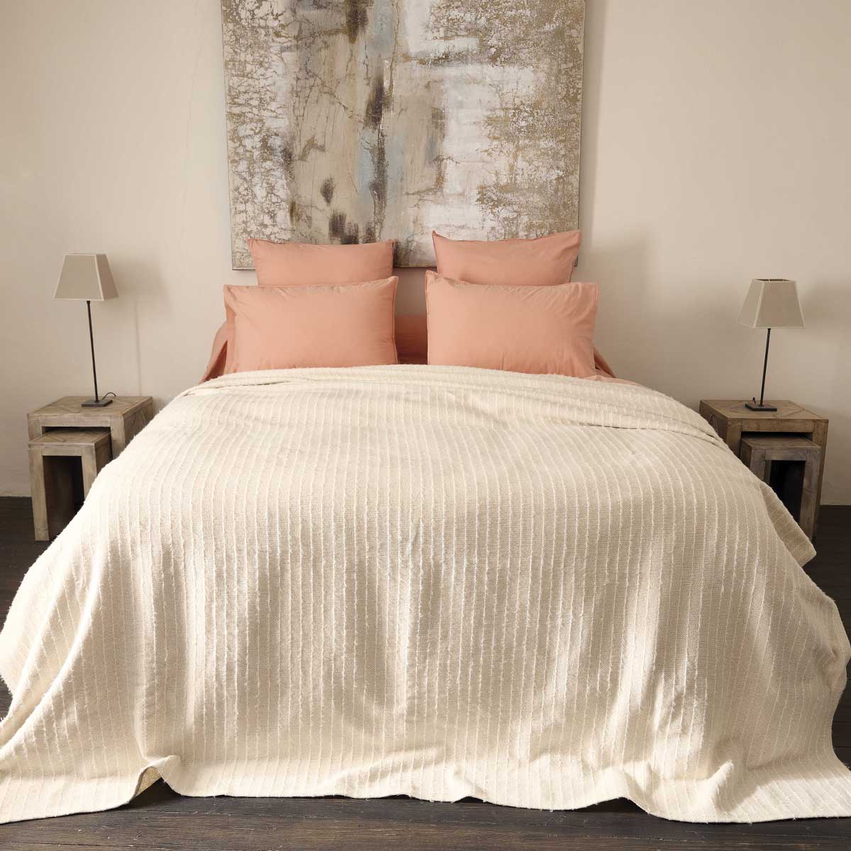 Dessus de lit tissé ETRETAT Naturel