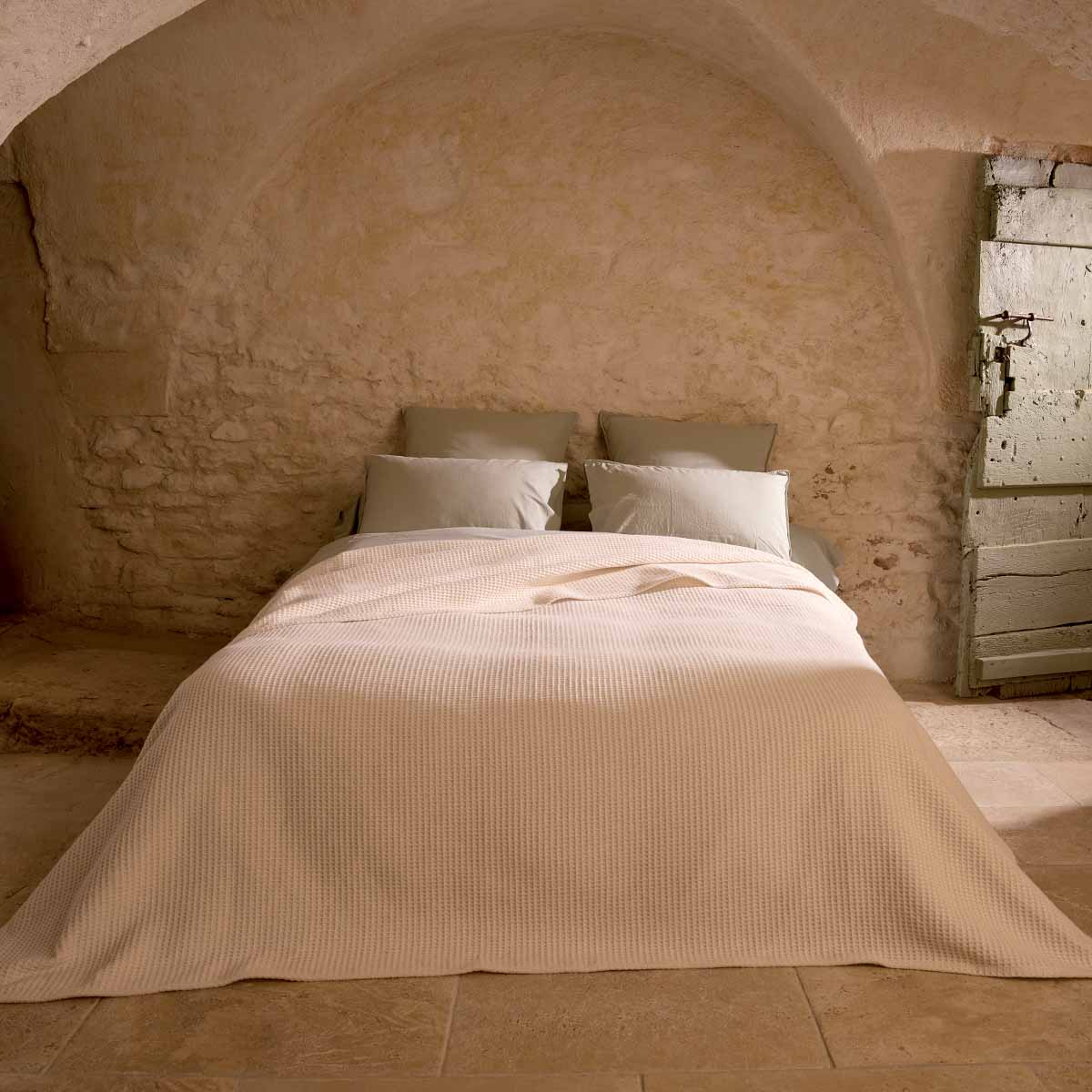 Dessus de lit tissé YVOIRE Naturel