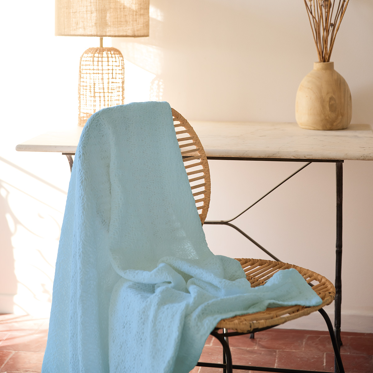 Plaid BARI Eau de bleu