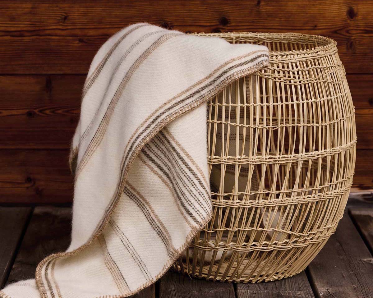 Maxi plaid BAYONNE Naturel Caramel