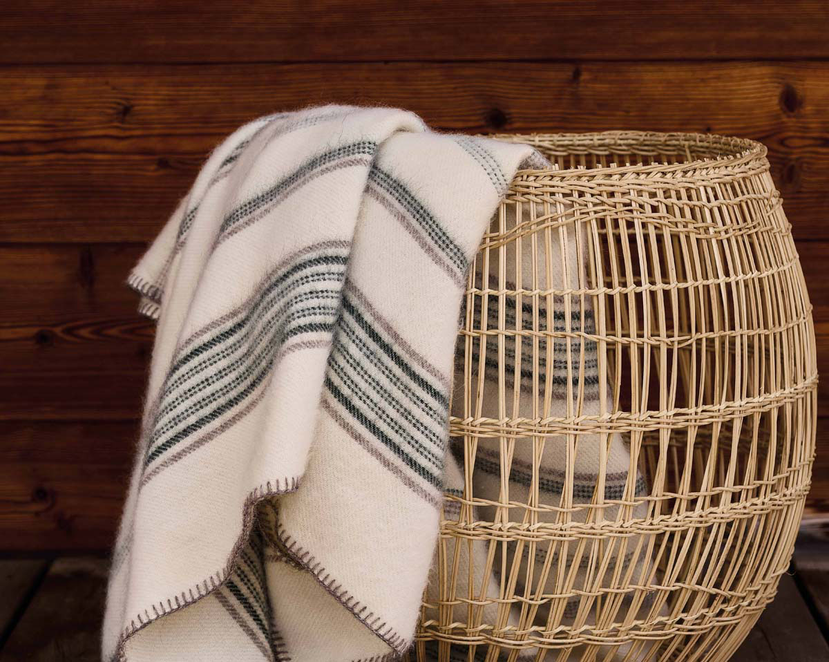 Maxi plaid BAYONNE Naturel Sapin