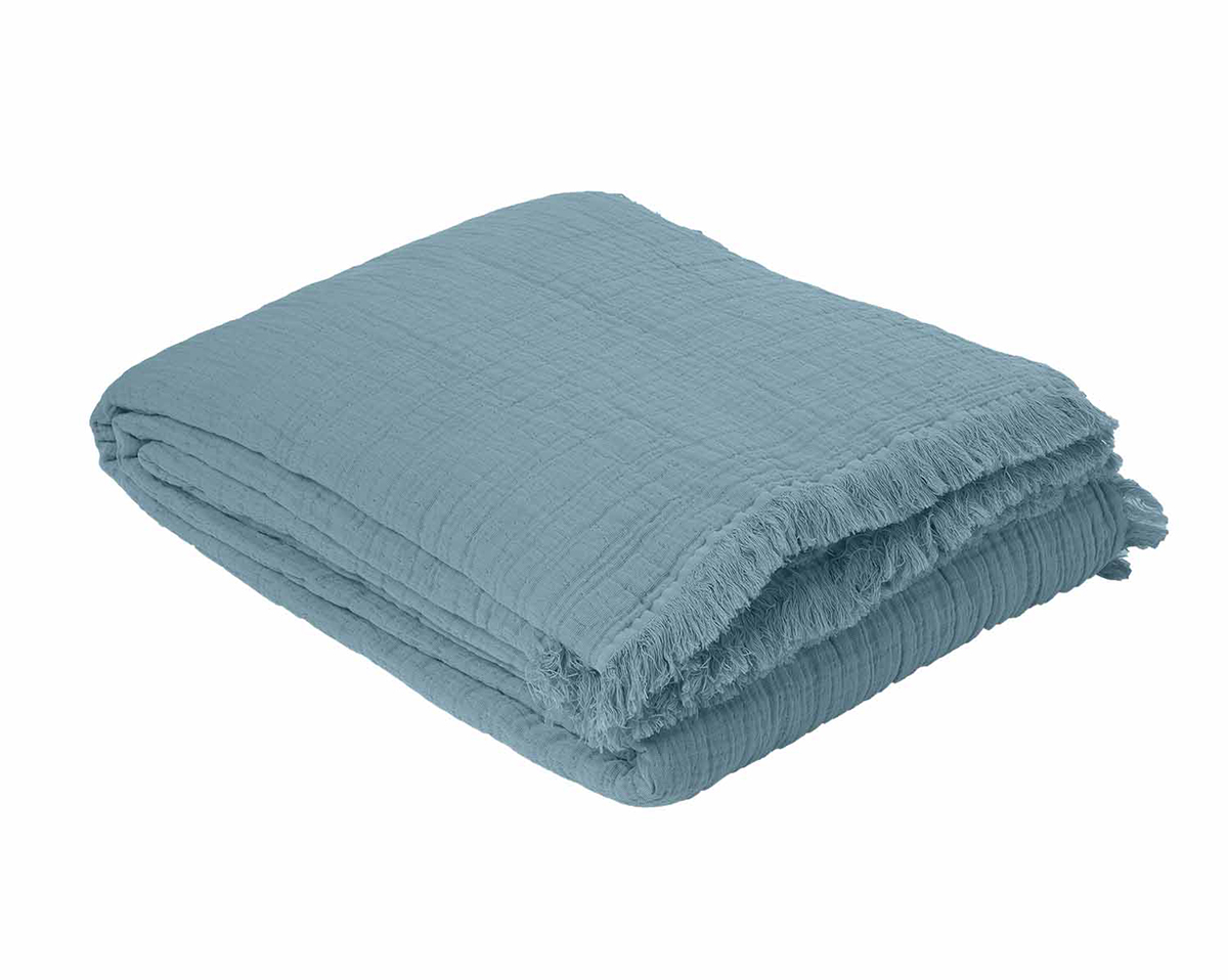 Dessus de lit BREHAT Bleu orage