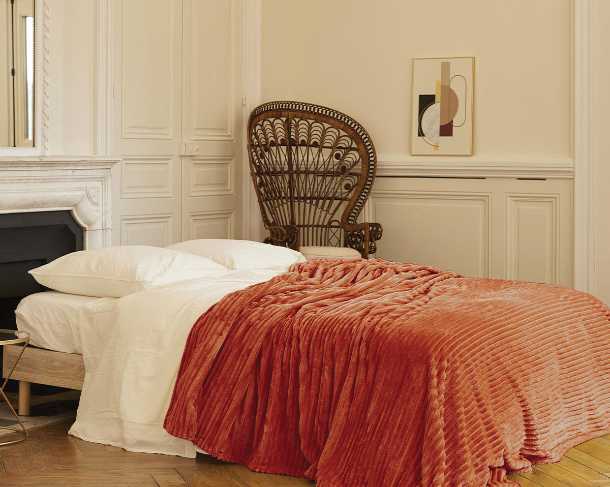 Plaid DOLCE Terracotta