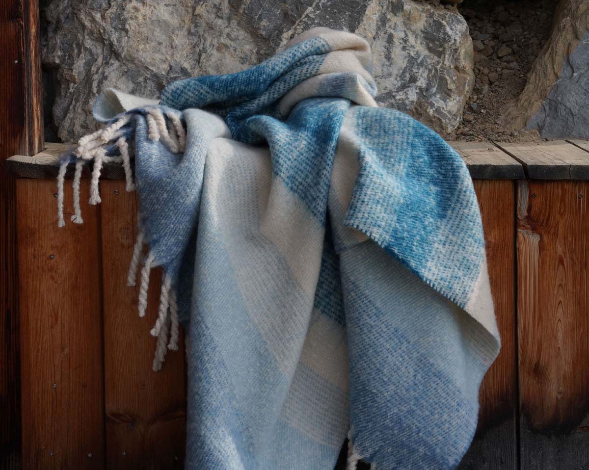 Plaid HYGGE Rayé bleu