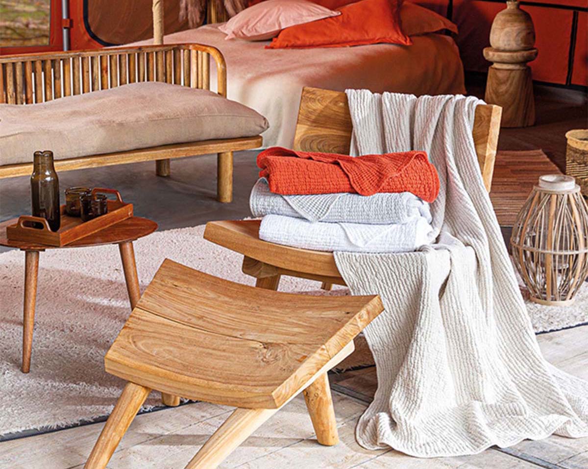 Plaid JAIPUR Terracotta