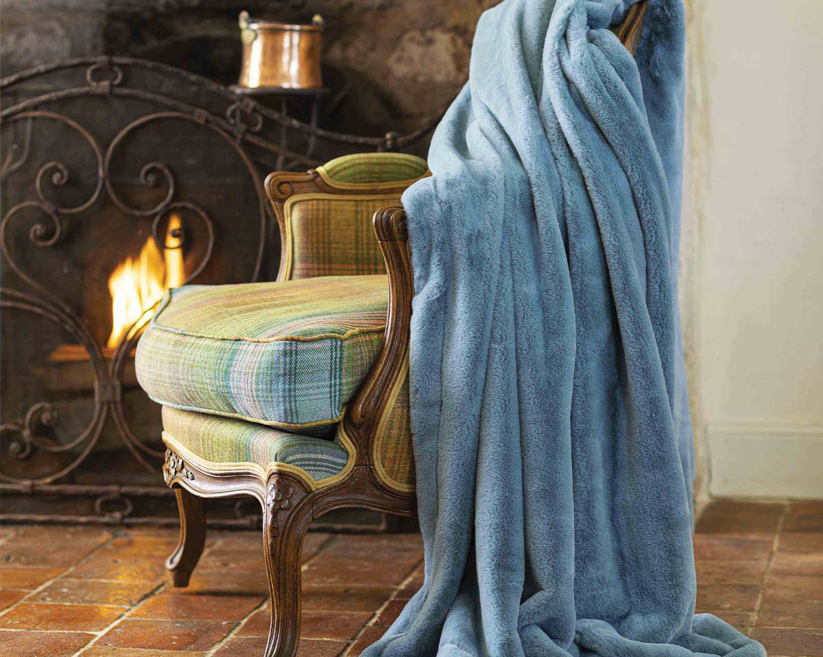 Plaid MELLOW Bleu Orage