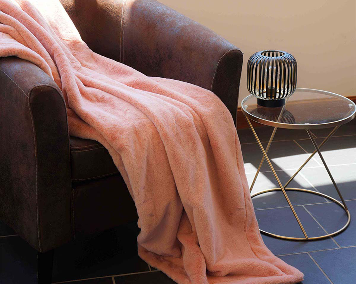 Plaid MELLOW Rose thé