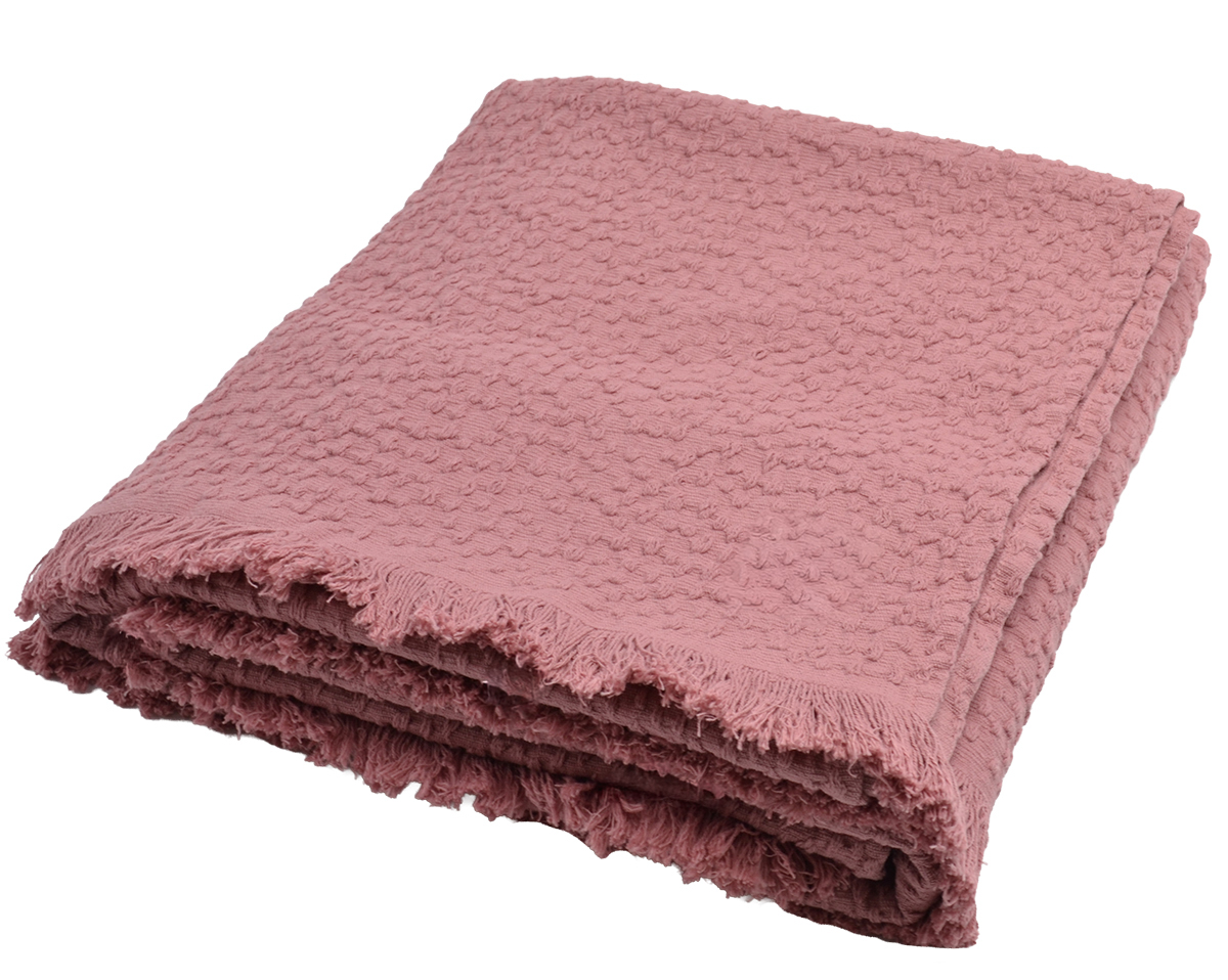 Plaid ROSEE Rose glacé